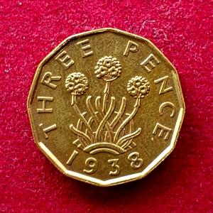 United Kingdom (UK) 3 Pence George VI 1938 Coin