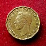 United Kingdom (UK) 3 Pence George VI 1945 Coin
