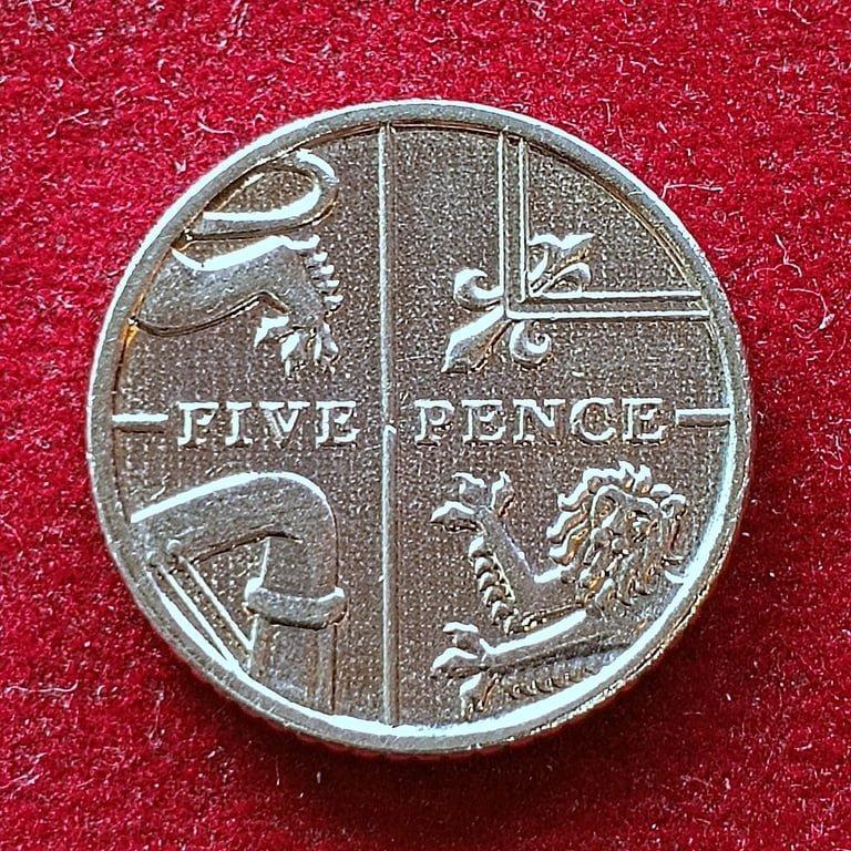 United Kingdom (UK) 5 Pence - Elizabeth II 5th portrait  2014 Coin