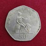 United Kingdom (UK) 50 Pence Elizabeth II 1969 Coin