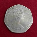 United Kingdom (UK) 50 Pence Elizabeth II 1969 Coin