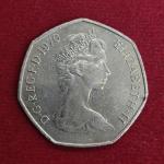 United Kingdom (UK) 50 Pence Elizabeth II 1970 Coin