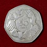 United Kingdom (UK) 50 Pence Elizabeth II 1973 Coin