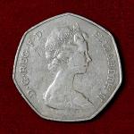 United Kingdom (UK) 50 Pence Elizabeth II 1973 Coin