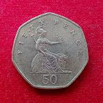 United Kingdom (UK) 50 Pence Elizabeth II 1997 Coin