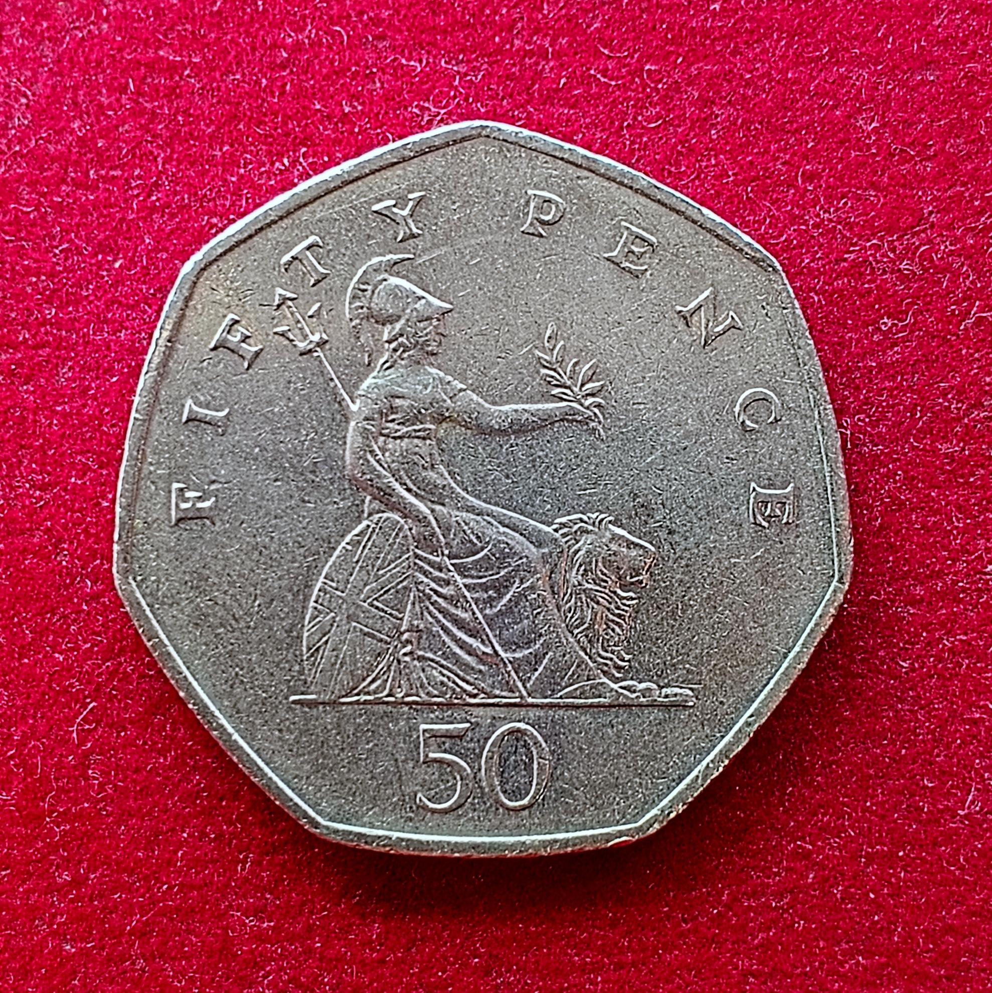United Kingdom (UK) 50 Pence Elizabeth II 1997 Coin