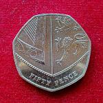 United Kingdom (UK) 50 Pence Elizabeth II 2019 Coin