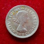 United Kingdom (UK) 6 Pence Elizabeth II 1954 Coin