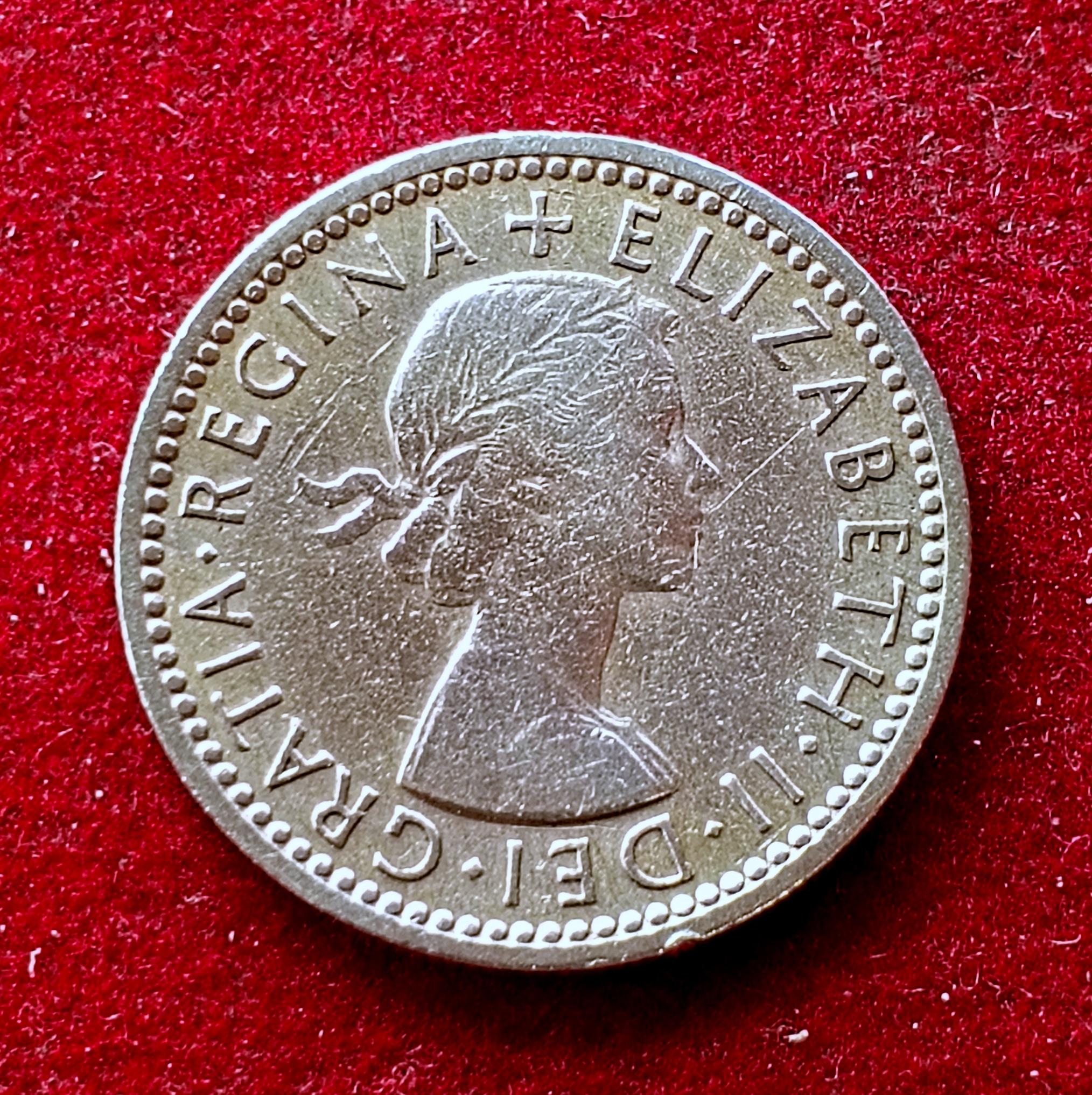 United Kingdom (UK) 6 Pence Elizabeth II 1955 Coin