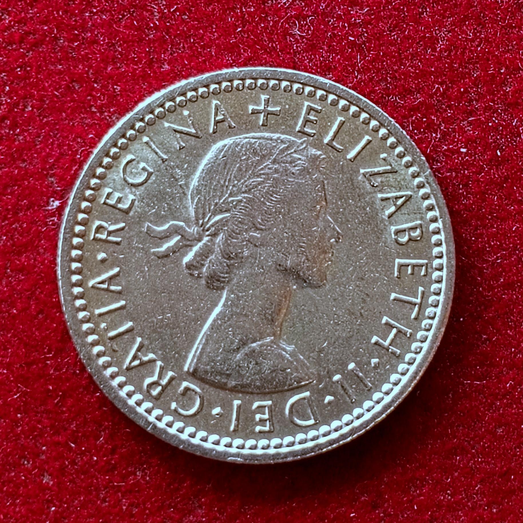 United Kingdom (UK) 6 Pence Elizabeth II 1957 Coin