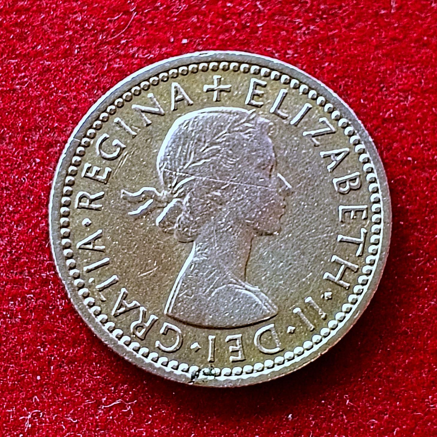 United Kingdom (UK) 6 Pence Elizabeth II 1959 Coin