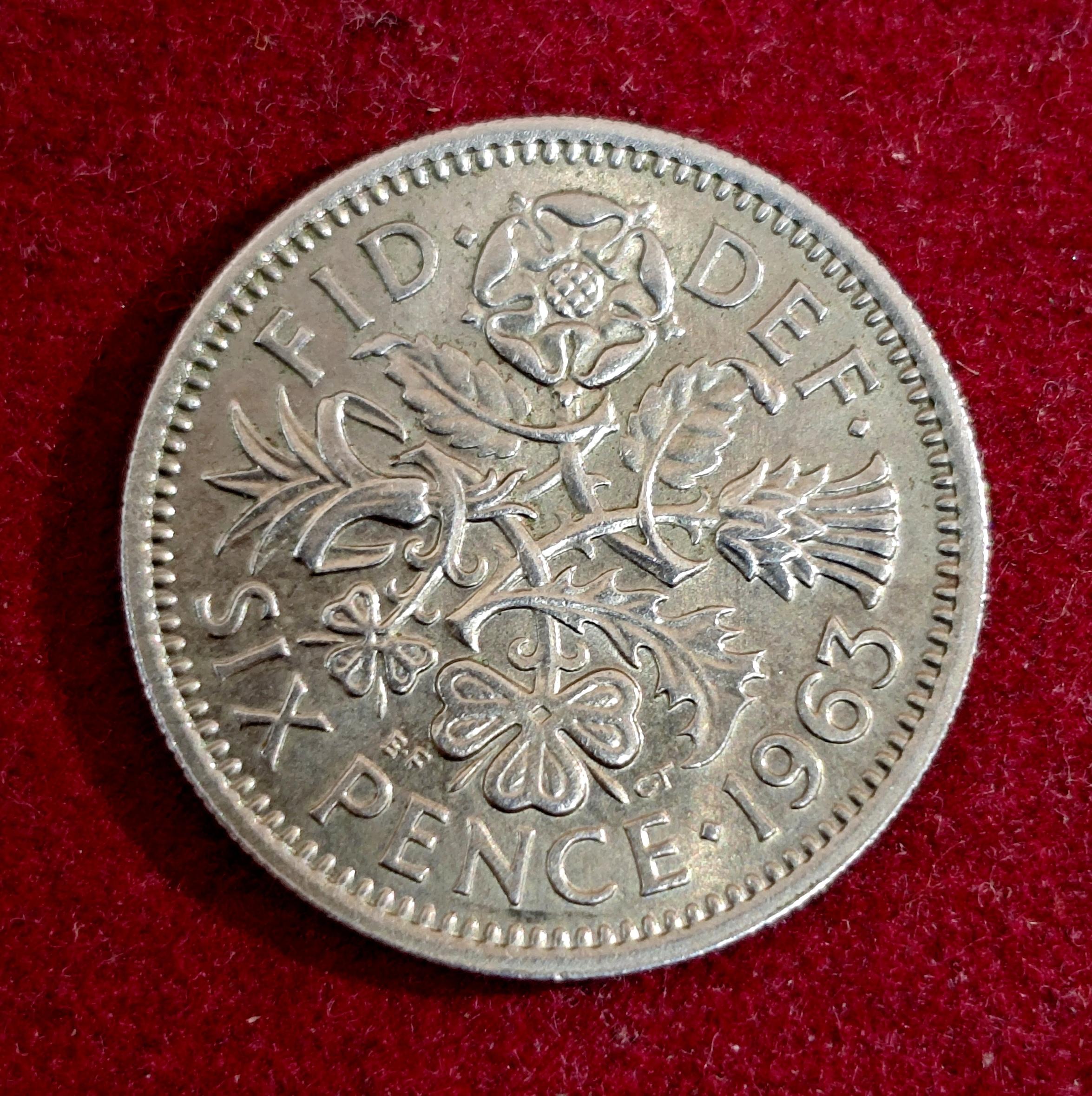 United Kingdom (UK) 6 Pence Elizabeth II 1963 Coin