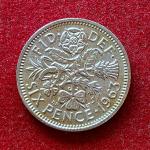 United Kingdom (UK) 6 Pence Elizabeth II 1963 Coin