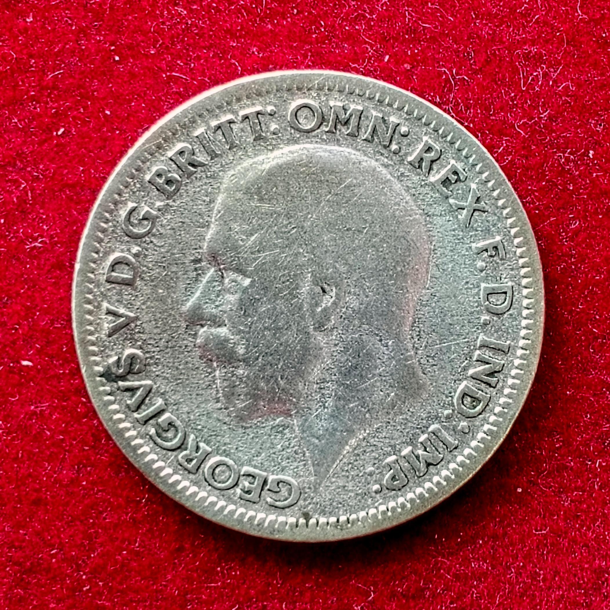 United Kingdom (Uk) 6 Pence - George V 1931 Silver Coin
