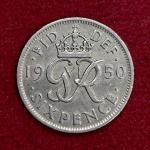 United Kingdom (UK) 6 Pence George VI 1950 Coin