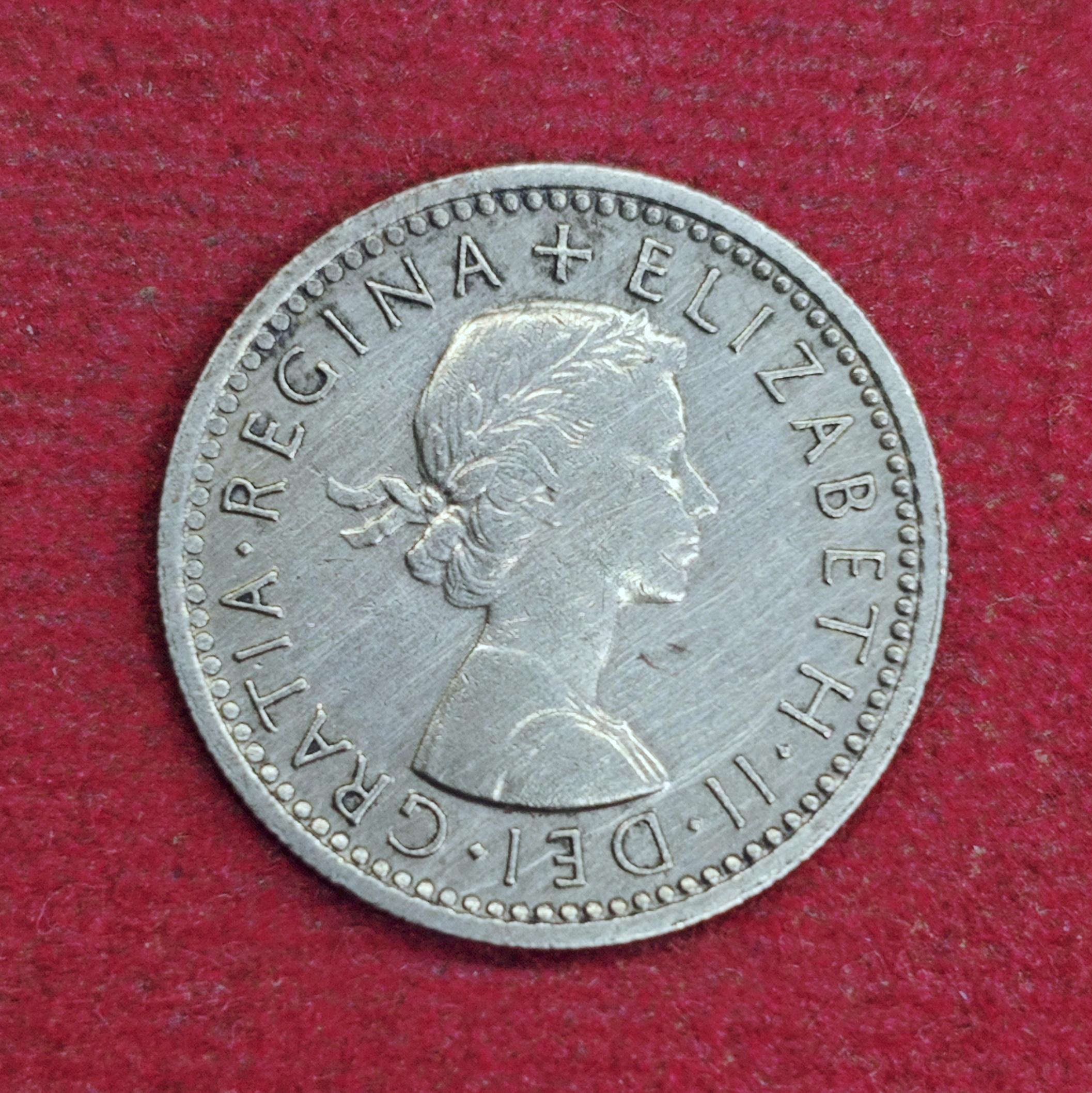 United Kingdom (UK) 6 Pence Queen Elizabeth II 1962 Coin