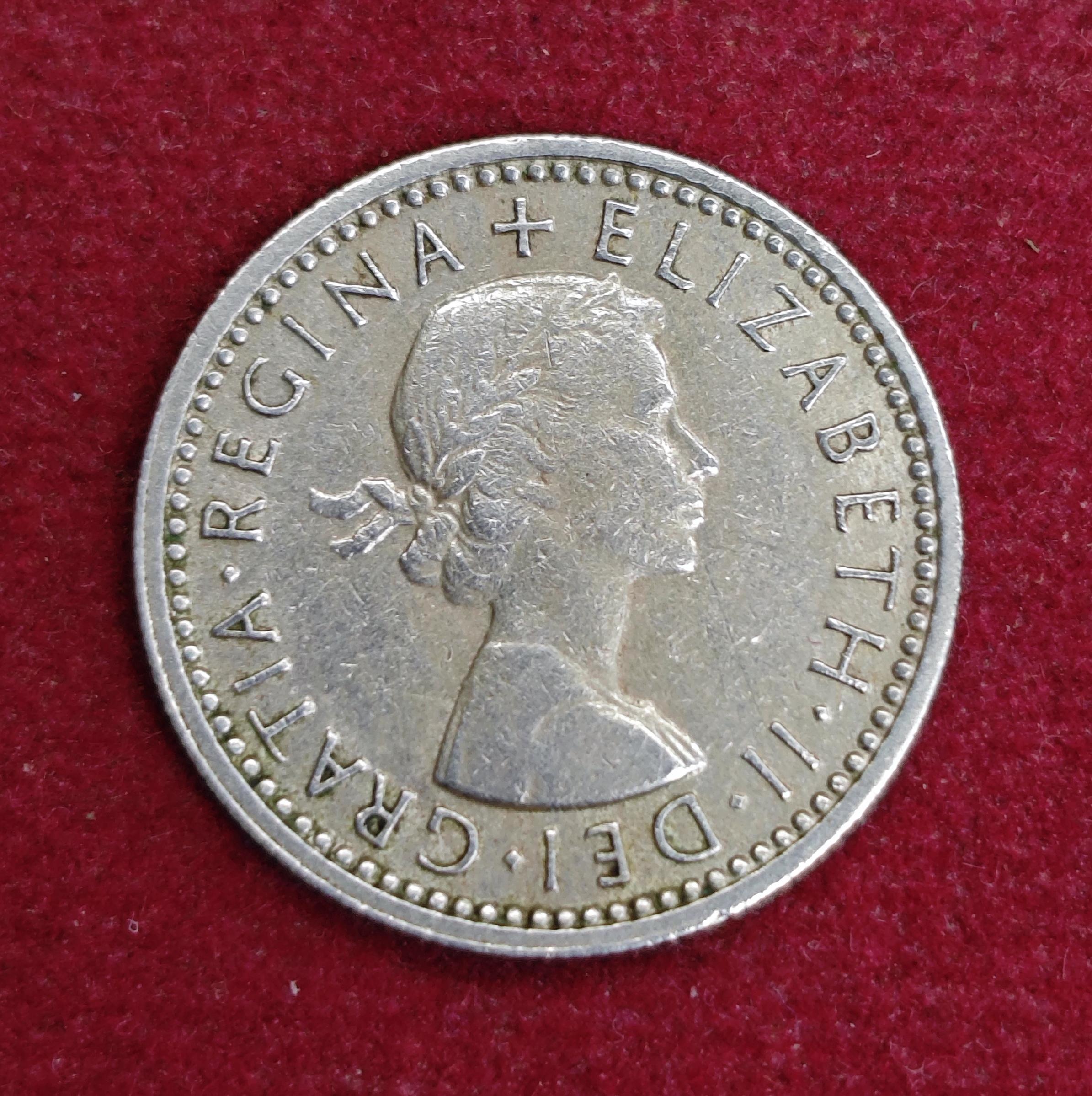 United Kingdom (UK) 6 Pence Queen Elizabeth II 1963 Coin