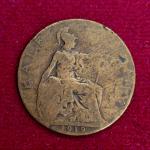 United Kingdom (UK) Half Penny George V 1919 Coin