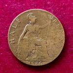 United Kingdom (UK) Half Penny George V 1920 Coin