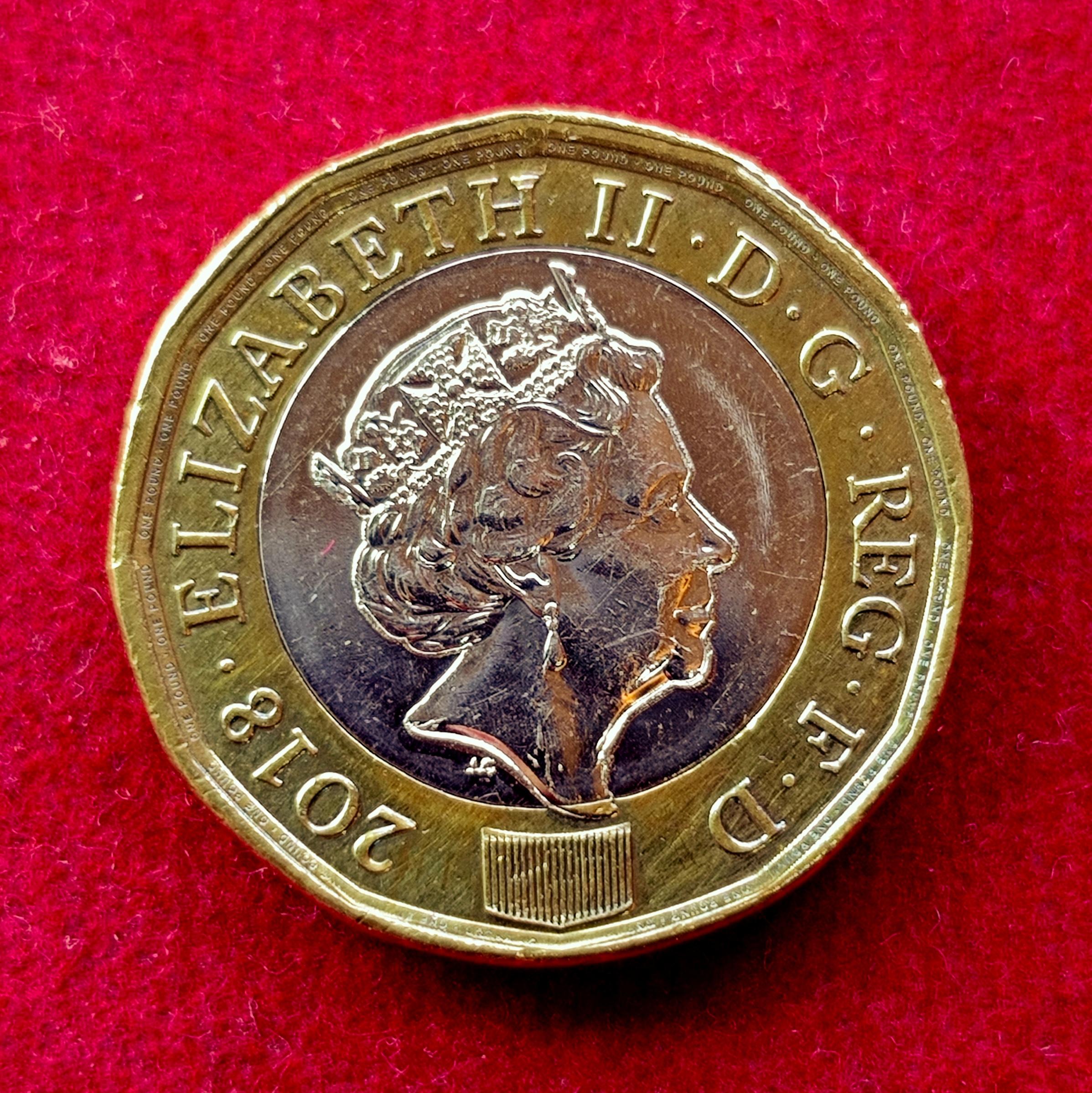 United Kingdom(UK) 1 Pound  Elizabeth II  Nations of the Crown 2018 Coin