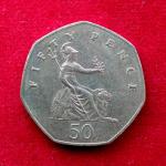 United Kingdom(UK) 50 Pence Elizabeth II 1982 Coin