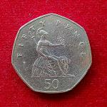 United Kingdom(UK) 50 Pence Elizabeth II 1983 Coin