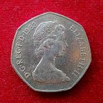 United Kingdom(UK) 50 Pence Elizabeth II 1983 Coin