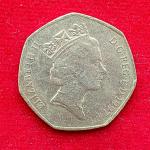 United Kingdom(UK) 50 Pence Elizabeth II 1997 Coin