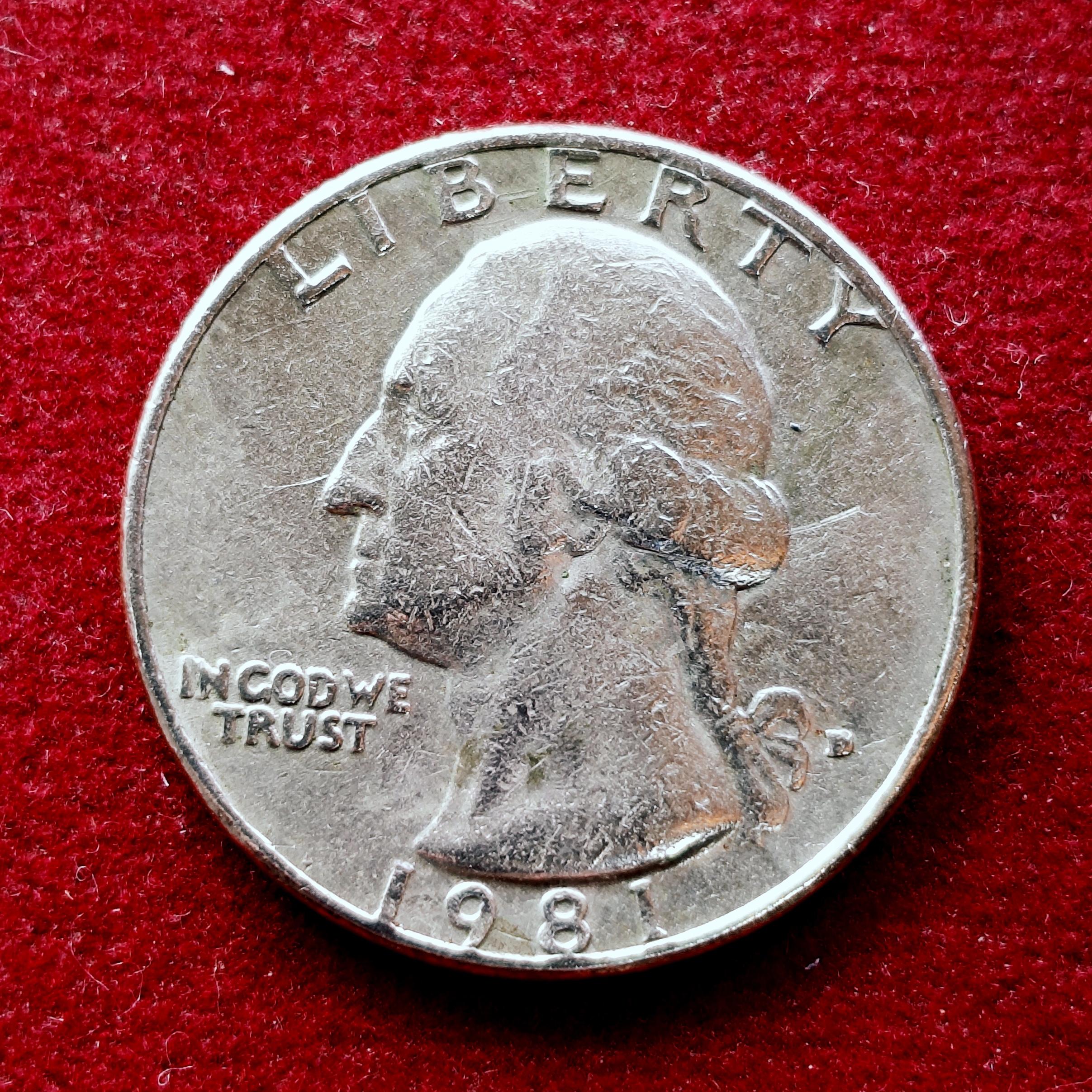 United States 1/4 Dollar "Washington Quarter" 1981 Coin