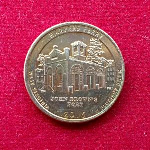 United States 1/4 Dollar "Washington Quarter" Harpers Ferry National Historical Park, West Virginia 2016 Coin P (Mint of Philadelphia)