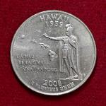 United States 1/4 Dollar "Washington Quarter" Hawaii Commemorative Coin