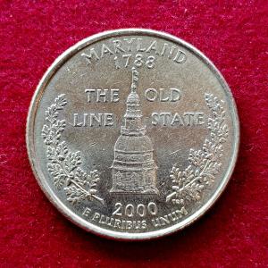 United States 1/4 Dollar "Washington Quarter" Maryland Commemorative Coin  (P - Mint of Philadelphia)