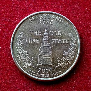United States 1/4 Dollar "Washington Quarter" Maryland Commemorative Coin  (P - Mint of Philadelphia)