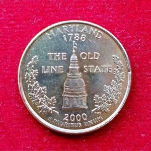 United States 1/4 Dollar "Washington Quarter" Maryland Commemorative Coin  (P - Mint of Philadelphia)