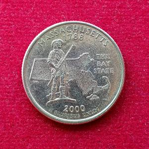 United States 1/4 Dollar "Washington Quarter" Massachusetts Commemorative Coin
