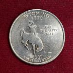 United States 1/4 Dollar "Washington Quarter" Wyoming 2007 Coin