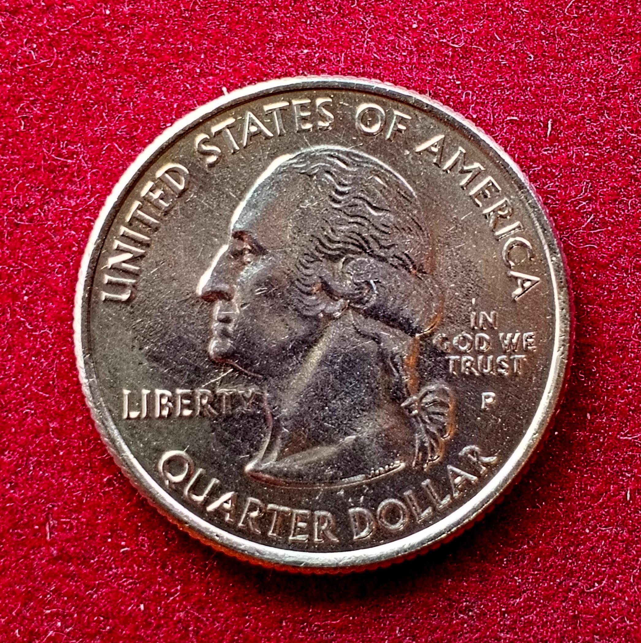 United States 1/4 Dollar "Washington Quarter" Wyoming 2007 Coin