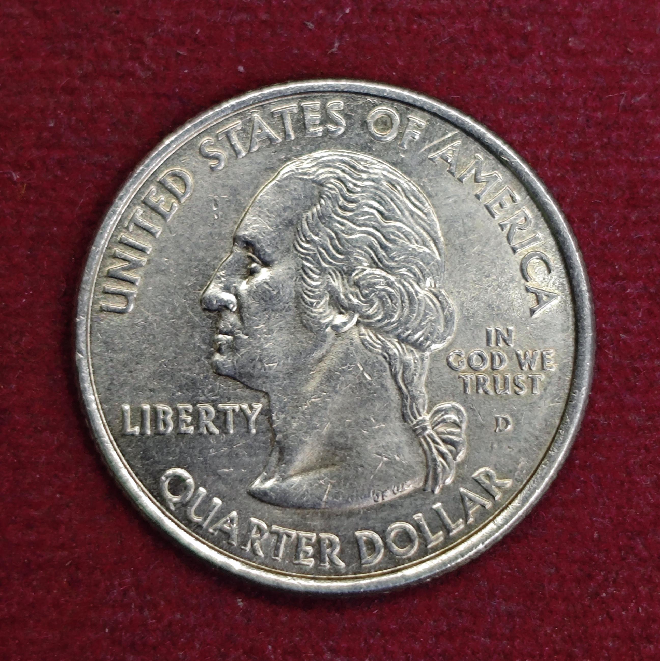 United States 1/4 Dollar "Washington Quarter" Wyoming 2007 Coin