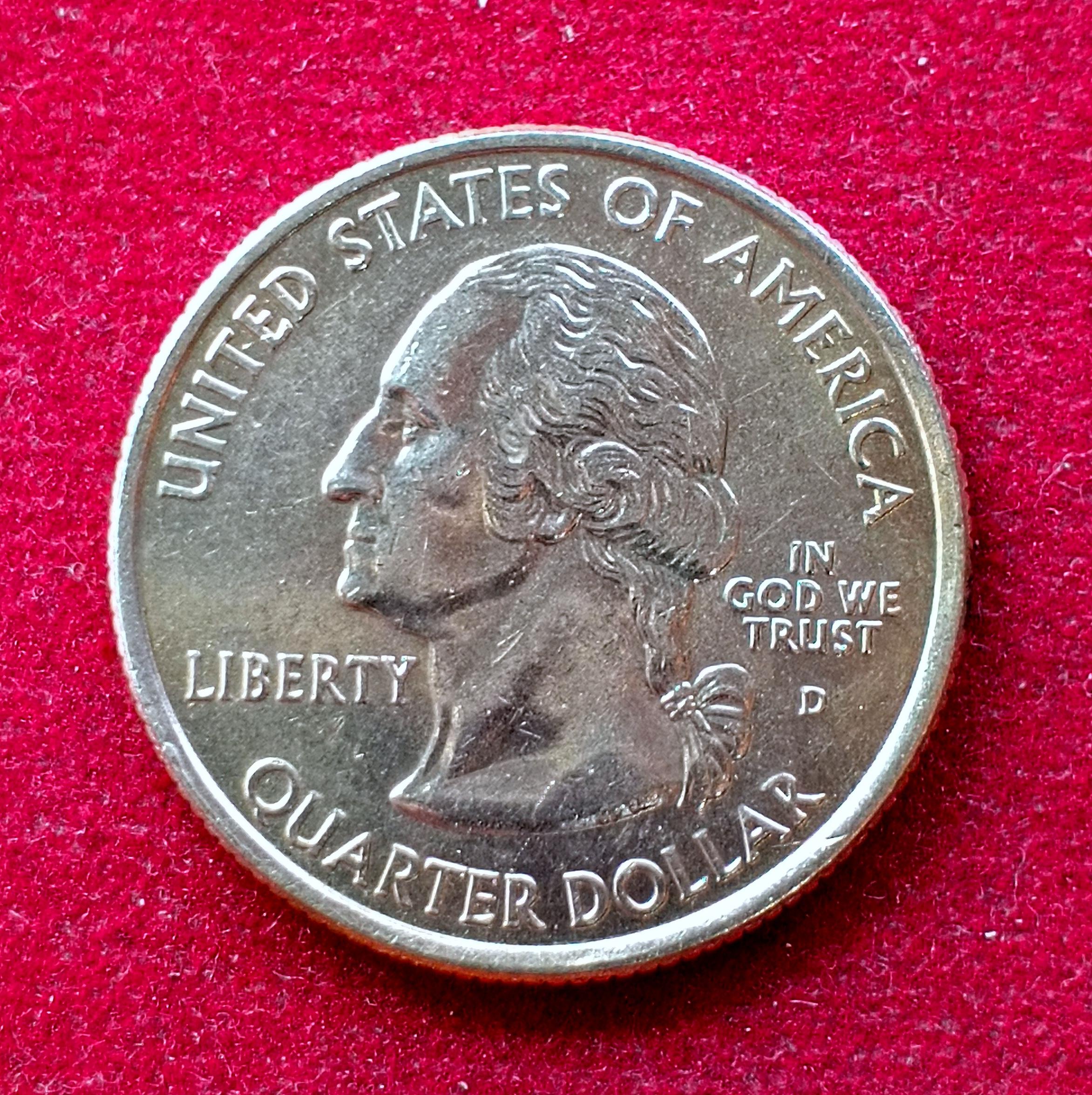 United States 1/4 Dollar "Washington Quarter" Wyoming 2007 Coin