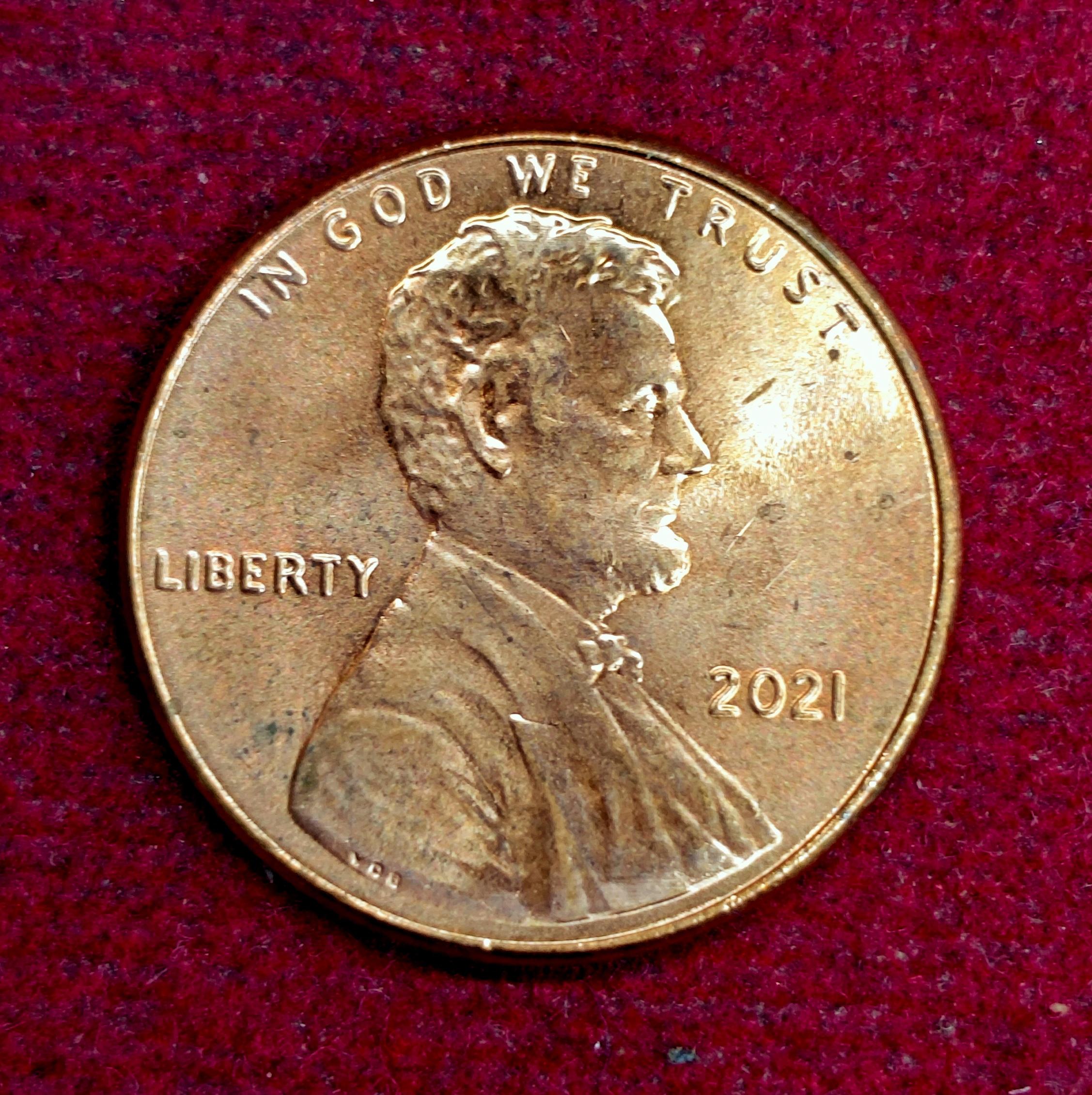 United States (USA) 1 Cent Lincoln Cent Shield Reverse 2021 Coin