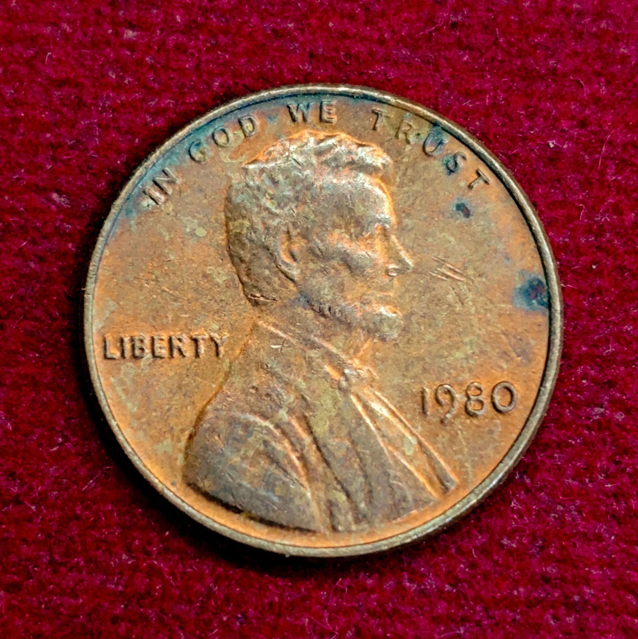 United States (USA) 1 Cent “Lincoln Memorial Cent” 1980 Coin