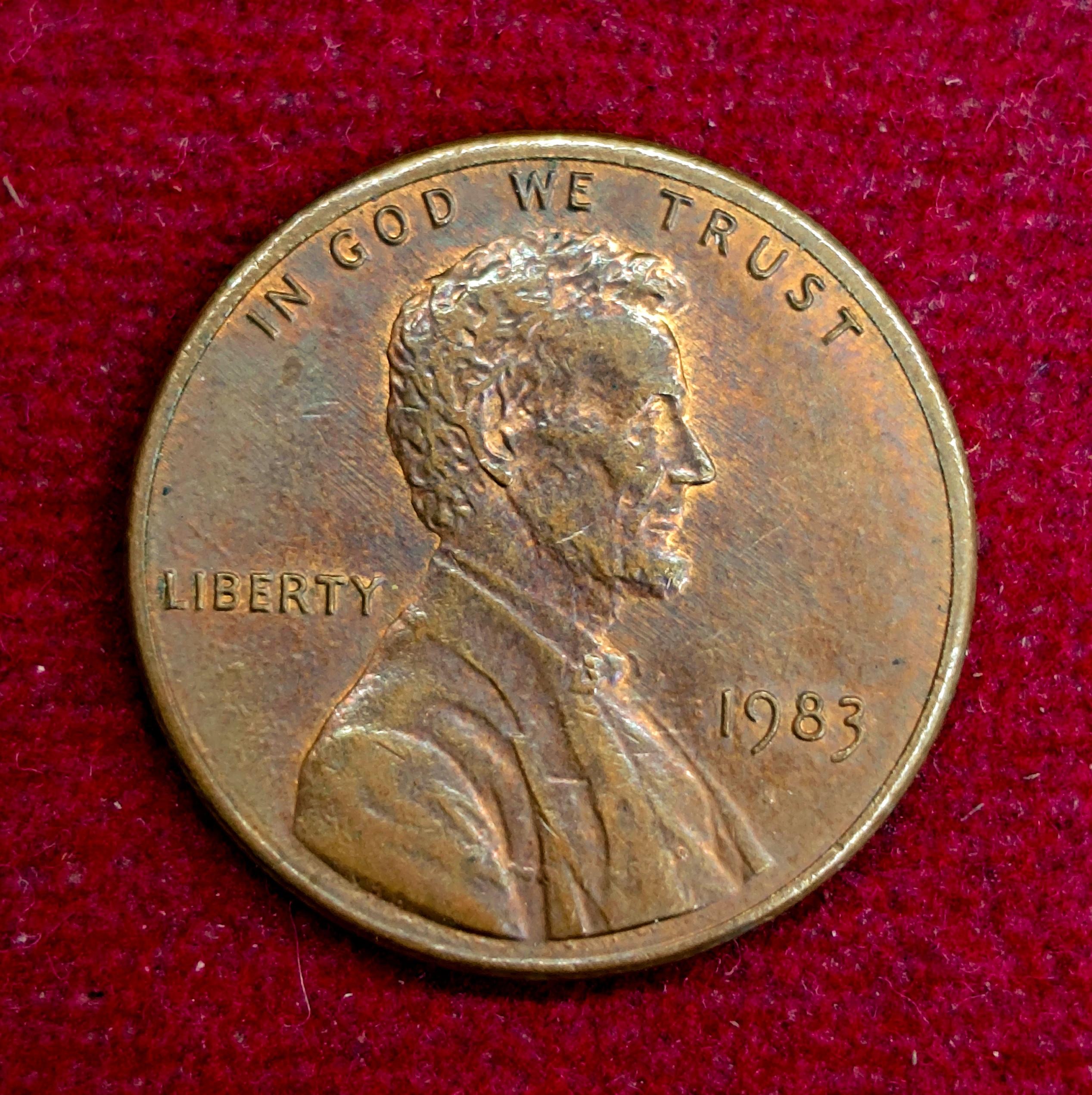 United States (USA) 1 Cent “Lincoln Memorial Cent” 1983 Coin