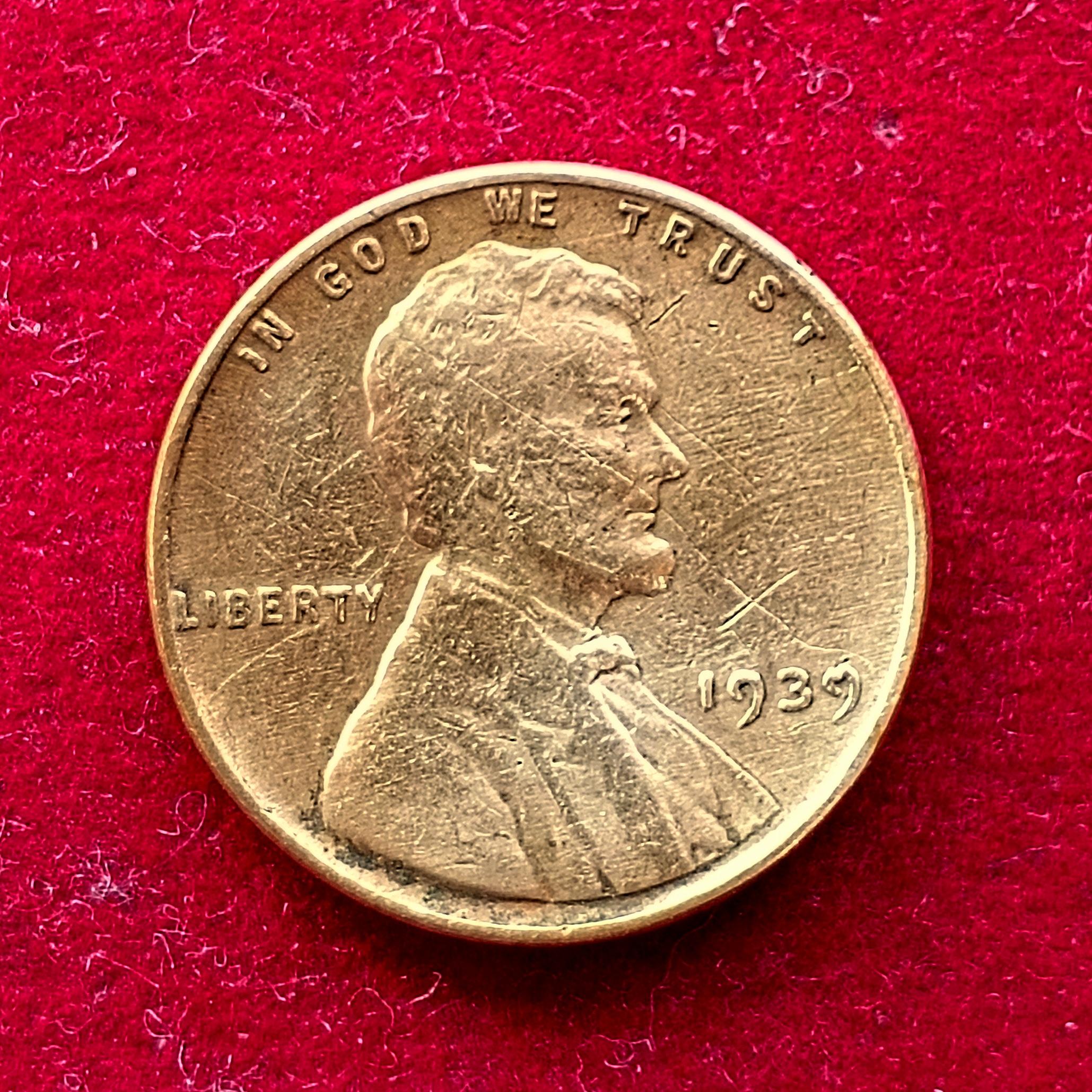 United States (USA) 1 Cent Lincoln Wheat Ears Reverse 1939 Coin