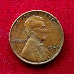 United States (USA) 1 Cent Lincoln Wheat Ears Reverse 1940 Coin