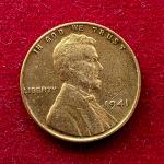 United States (USA) 1 Cent Lincoln Wheat Ears Reverse 1941 Coin