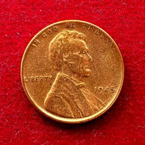 United States (USA) 1 Cent Lincoln Wheat Ears Reverse 1945 Coin
