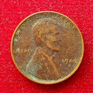 United States (USA) 1 Cent Lincoln Wheat Ears Reverse 1945 Coin (S - San Francisco Mint)