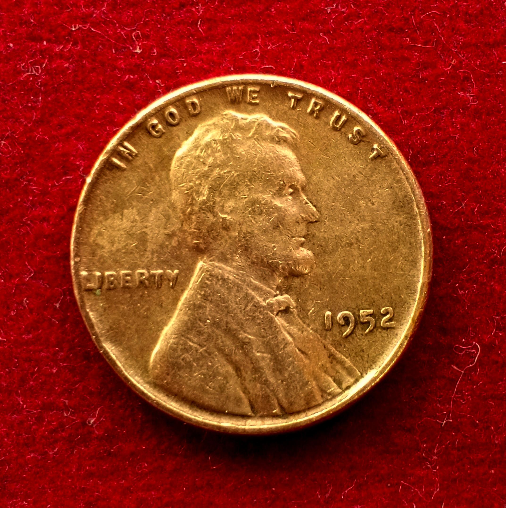 United States (USA) 1 Cent Lincoln Wheat Ears Reverse 1952 Coin