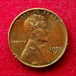 United States (USA) 1 Cent Lincoln Wheat Ears Reverse 1953 Coin (D - Denver Mint)