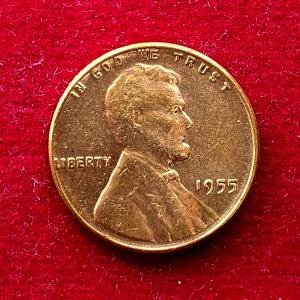 United States (USA) 1 Cent Lincoln Wheat Ears Reverse 1955 Coin